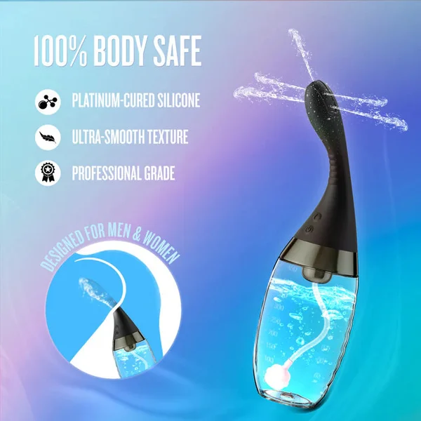 Aqua Jet Vibrating Anal Douche Cleaner - Remote Control Silicone Enema — image 8 of 18