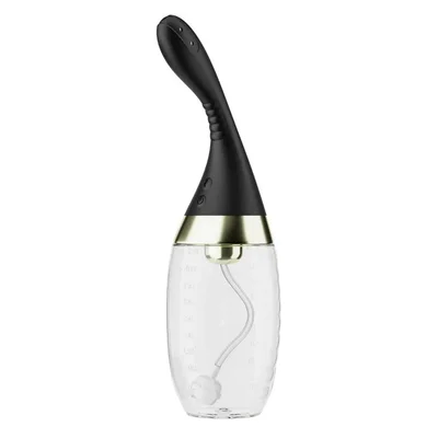 aqua jet vibrating anal douche cleaner remote control silicone enema