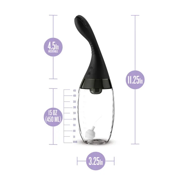 Aqua Jet Vibrating Anal Douche Cleaner - Remote Control Silicone Enema — image 7 of 18