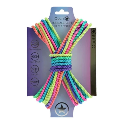bondage rope 33 feet multi color