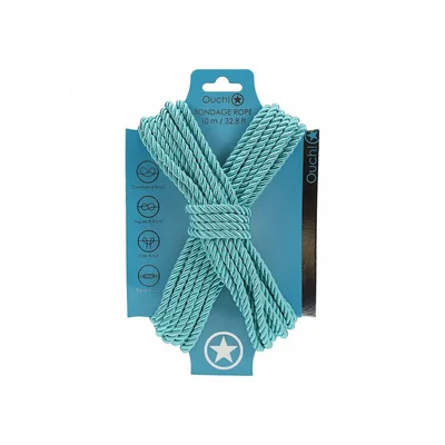 bondage rope 33 feet teal