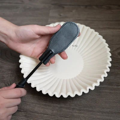 leather mini oval paddle