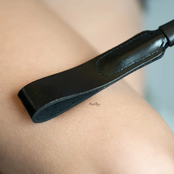Leather Short Riding Crop with Slim Tip — image 2 of 22