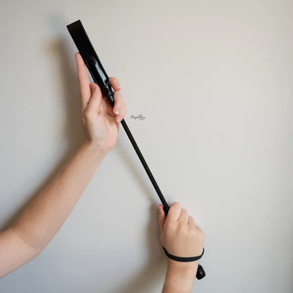 Leather Short Riding Crop with Slim Tip — image 11 of 22