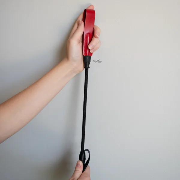 Leather Short Riding Crop with Slim Tip — image 16 of 22