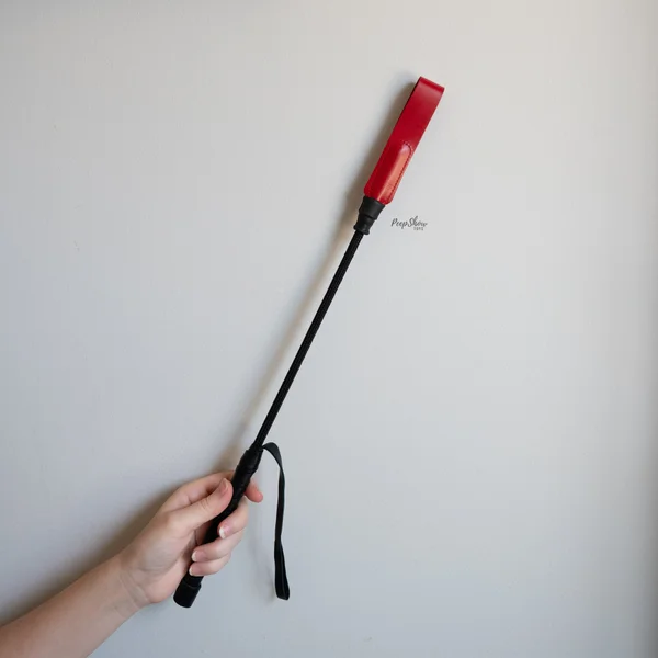 Leather Short Riding Crop with Slim Tip — image 5 of 22