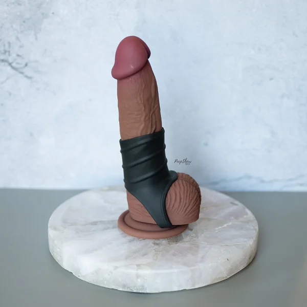 Levelz Silicone Cock Ring & Ribbed Sleeve — image 5 of 8