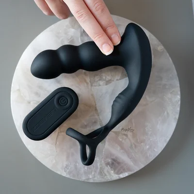 vibrating rotating prostate stimulator cock ring