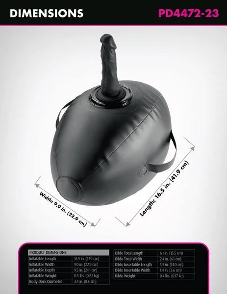 Body Dock Inflatable Love Ball with Dildo — image 9 of 22