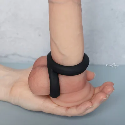 8 grip soft silicone cock and balls ring