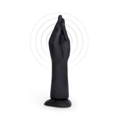105 vibrating silicone fisting dildo with suction base
