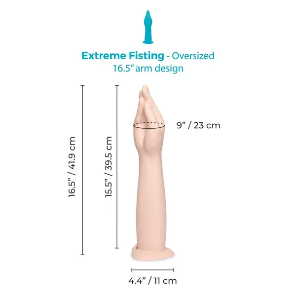 16.5" Silicone Fisting Dildo with Suction Base — image 8 of 14
