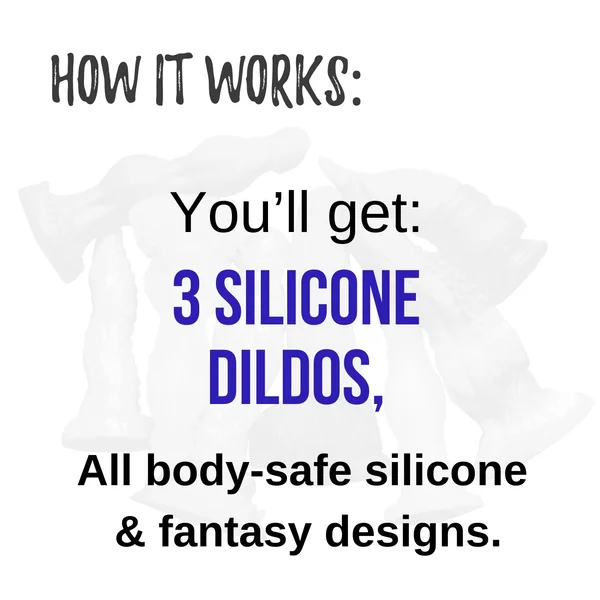 3-Pack Fantasy Dildo Mystery Bundle - 3 Silicone Toys — image 2 of 8