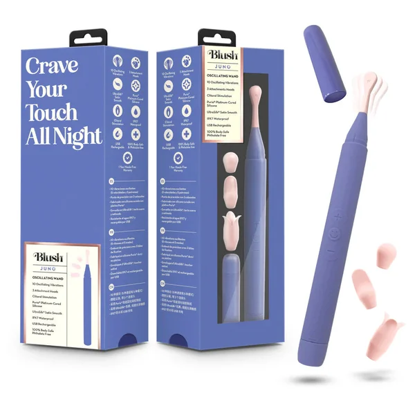 Lush Juno Oscillating Clit Massager with 3 Attachments — image 9 of 25