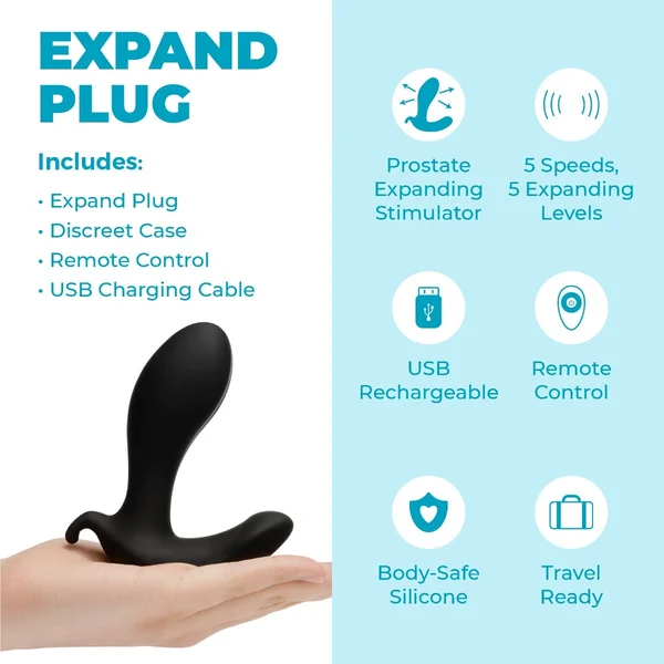 b-Vibe Expand Inflatable Prostate Vibrator — image 4 of 12