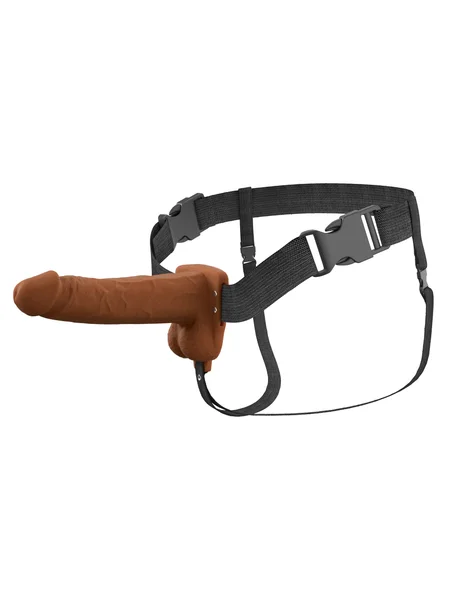 7-Inch Vibrating Fantasy Xtensions Hollow Silicone Strap-On — image 17 of 25