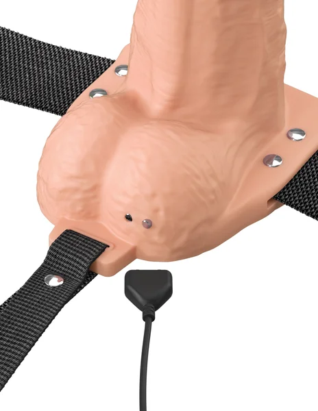 7-Inch Vibrating Fantasy Xtensions Hollow Silicone Strap-On — image 23 of 25
