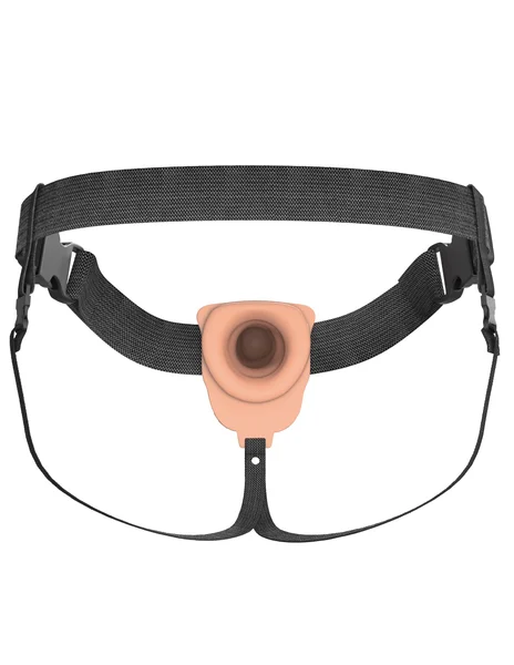 8-Inch Vibrating Fantasy Xtensions Hollow Silicone Strap-On — image 15 of 24