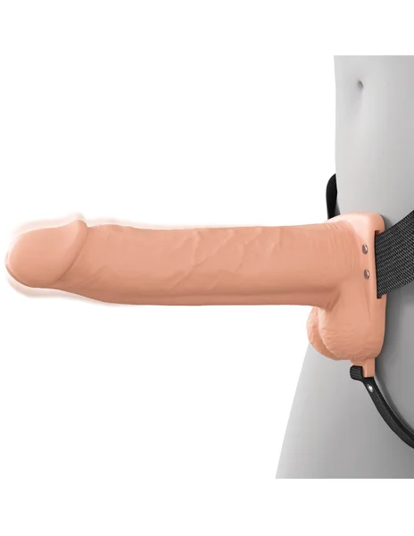 8-Inch Vibrating Fantasy Xtensions Hollow Silicone Strap-On — image 12 of 24