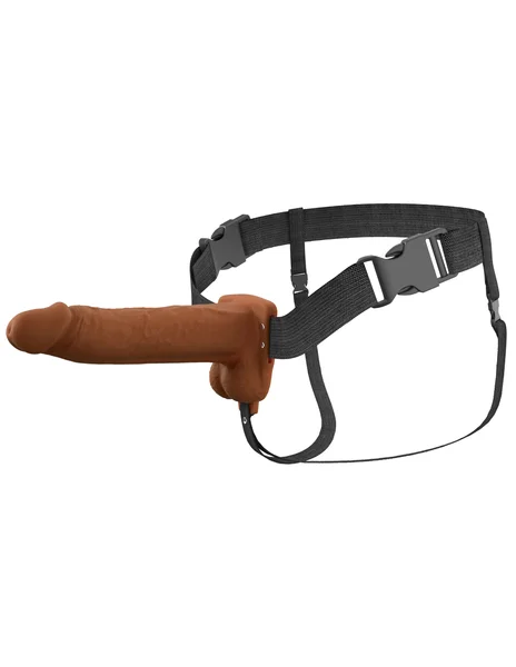 8-Inch Vibrating Fantasy Xtensions Hollow Silicone Strap-On — image 19 of 24
