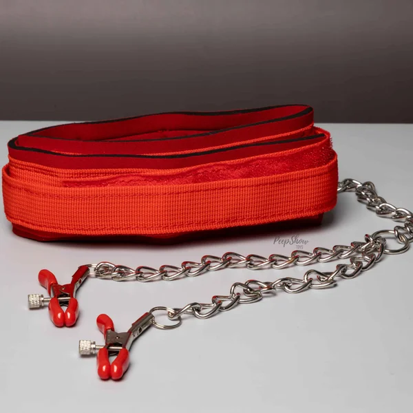 Nipple Clamps & Red Velcro Collar — image 7 of 10