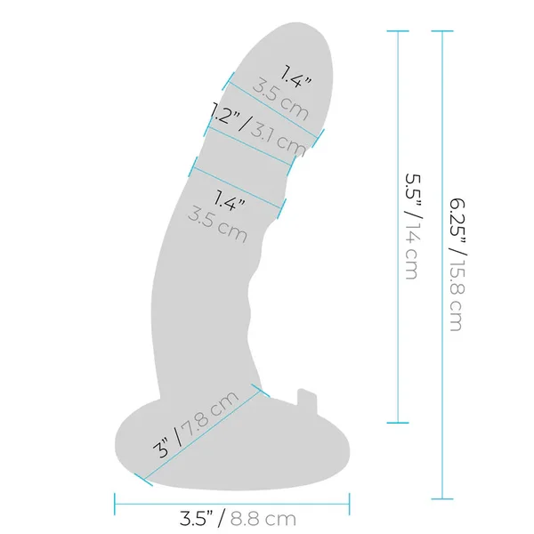 6" Curved Ripple Silicone Vibrating Dildo with Harness & Remote — image 11 of 16
