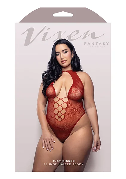 Just Kissed Plunge Halter Teddy - Queen Size — image 3 of 3