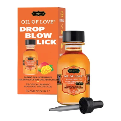 kama sutra oil of love kissable warming body oil tropical mango 22ml