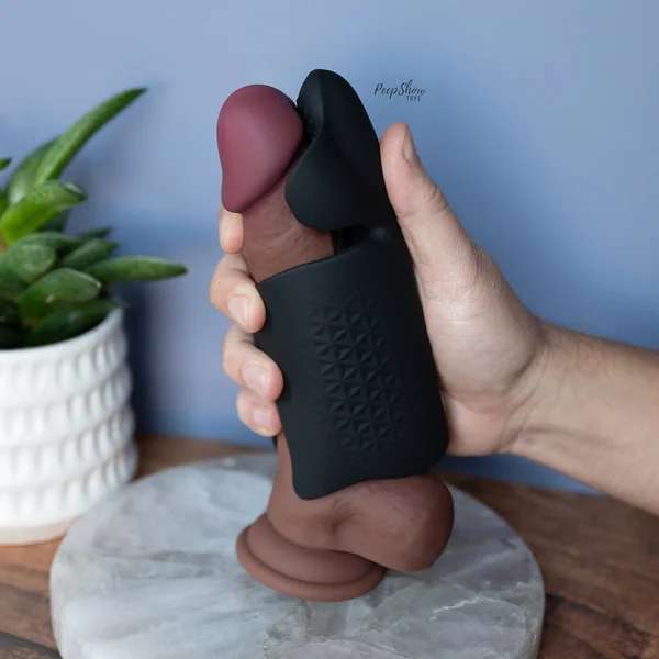 Penis & Balls Stimulating Masturbator with Vibration — image 2 of 12