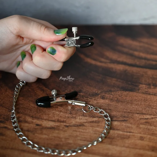 Chained Nipple Clamps - Adjustable with Padded Tips — image 10 of 14
