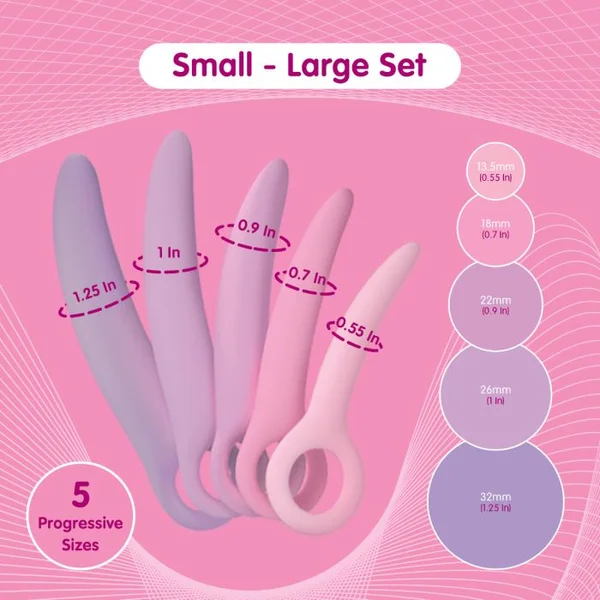 Deluxe 5-Piece Curved Silicone Dilator Kit — image 2 of 20