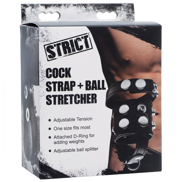 Strict Leather Adjustable Cock Strap and Ball Stretcher — image 4 of 4