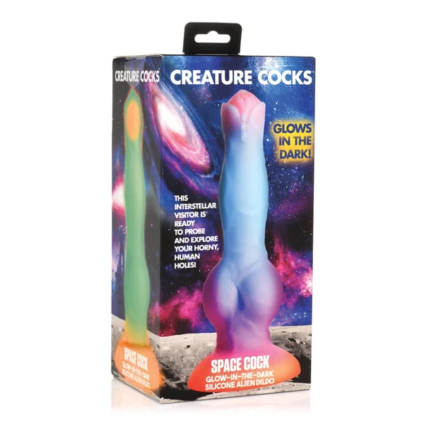 Creature Cocks Space Cock Silicone Alien Dildo - Glow in the Dark — image 6 of 10