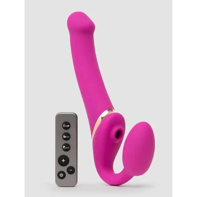 strap on me licking remote control vibrating strapless strap on pink