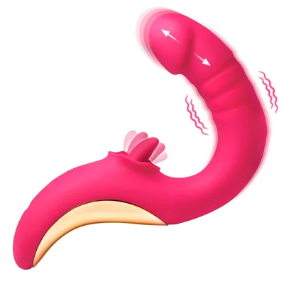 tease and please thrusting and licking vibrator