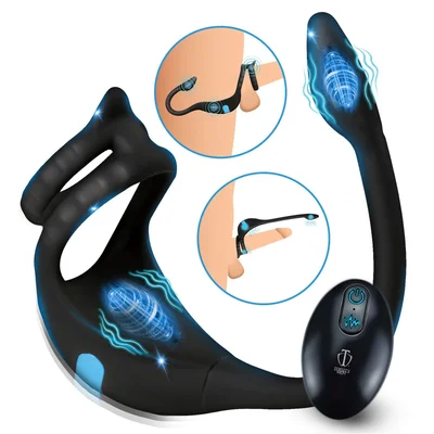 vibrating silicone cock ring and anal stimulator