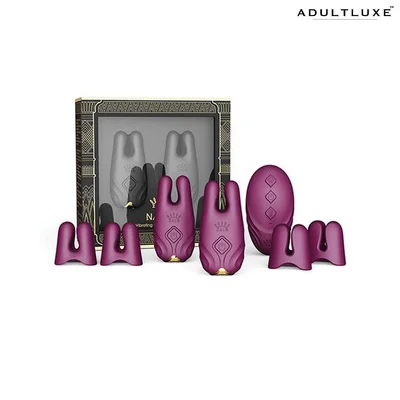 zalo nave vibrating nipple clamps velvet purple