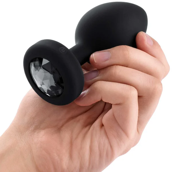 B-Vibe Vibrating Jewel Plug with Remote - 2XL / Black Diamond — image 10 of 15