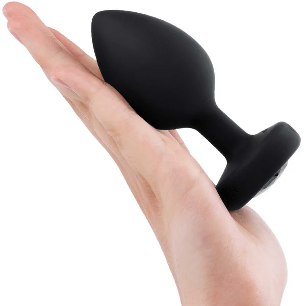 B-Vibe Vibrating Jewel Plug with Remote - 2XL / Black Diamond — image 11 of 15