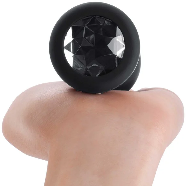 B-Vibe Vibrating Jewel Plug with Remote - 2XL / Black Diamond — image 9 of 15