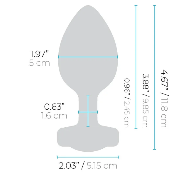 B-Vibe Vibrating Jewel Plug with Remote - 2XL / Black Diamond — image 6 of 15