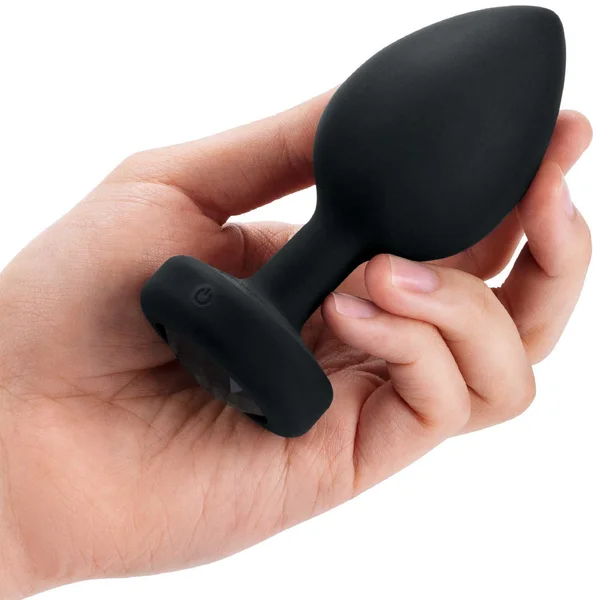 B-Vibe Vibrating Jewel Plug with Remote - 2XL / Black Diamond — image 8 of 15
