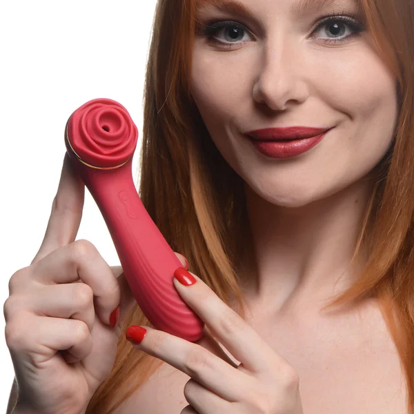 Inmi Bloomgasm Passion Petals Suction Rose Vibrator - Red — image 3 of 13