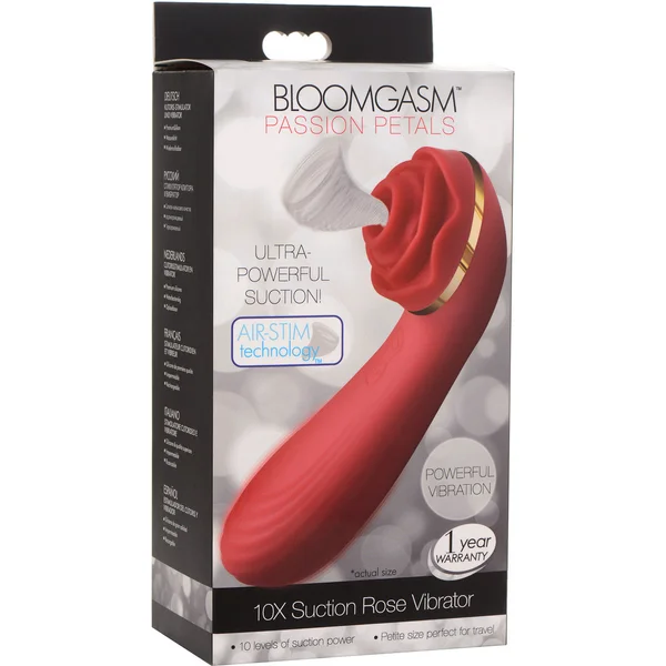 Inmi Bloomgasm Passion Petals Suction Rose Vibrator - Red — image 13 of 13