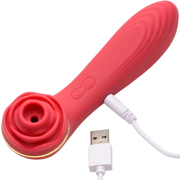 Inmi Bloomgasm Passion Petals Suction Rose Vibrator - Red — image 9 of 13
