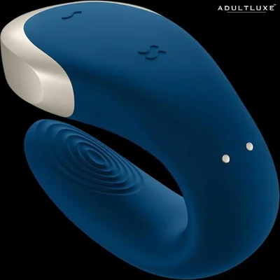 satisfyer double love luxury partner vibrator blue