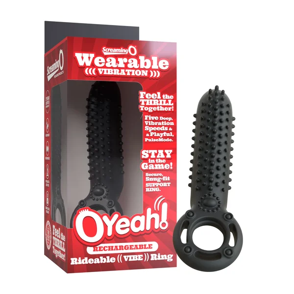 OYeah Rechargeable Vertical Vibrating Ring - Black — image 2 of 5