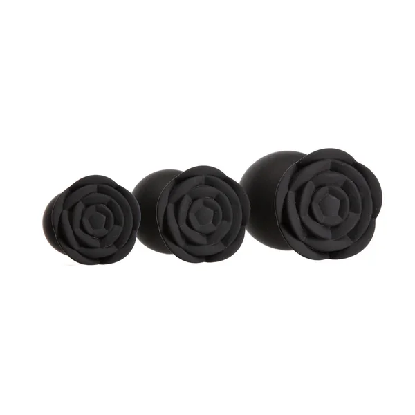 Rose Plug Set - 3 Silicone Plugs Anal Trainer Kit — image 2 of 8