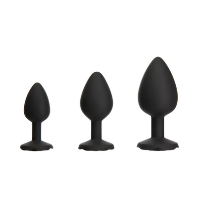 rose plug set 3 silicone plugs anal trainer kit