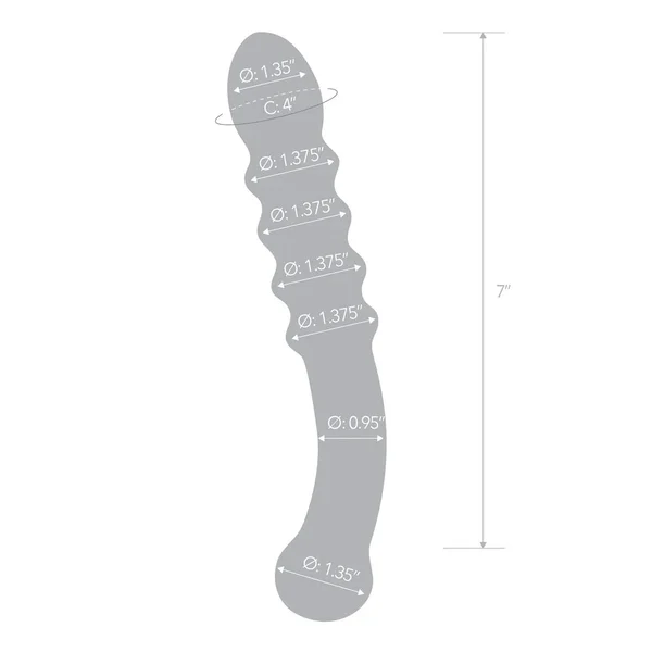 9" Purple Rain Ribbed Dildo by Gläs — image 12 of 14